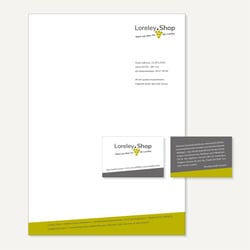 Briefpapier und Visitenkarte