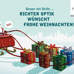Weihnachtkarte für Richter Optik