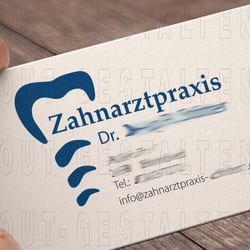 Zahnarzt Praxis Visitenkarten erstellen | Layout gestalten