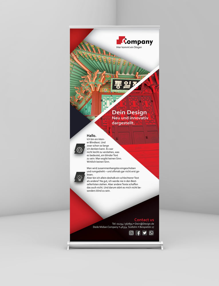 Free Modern Roll up Mockup PSD 2018