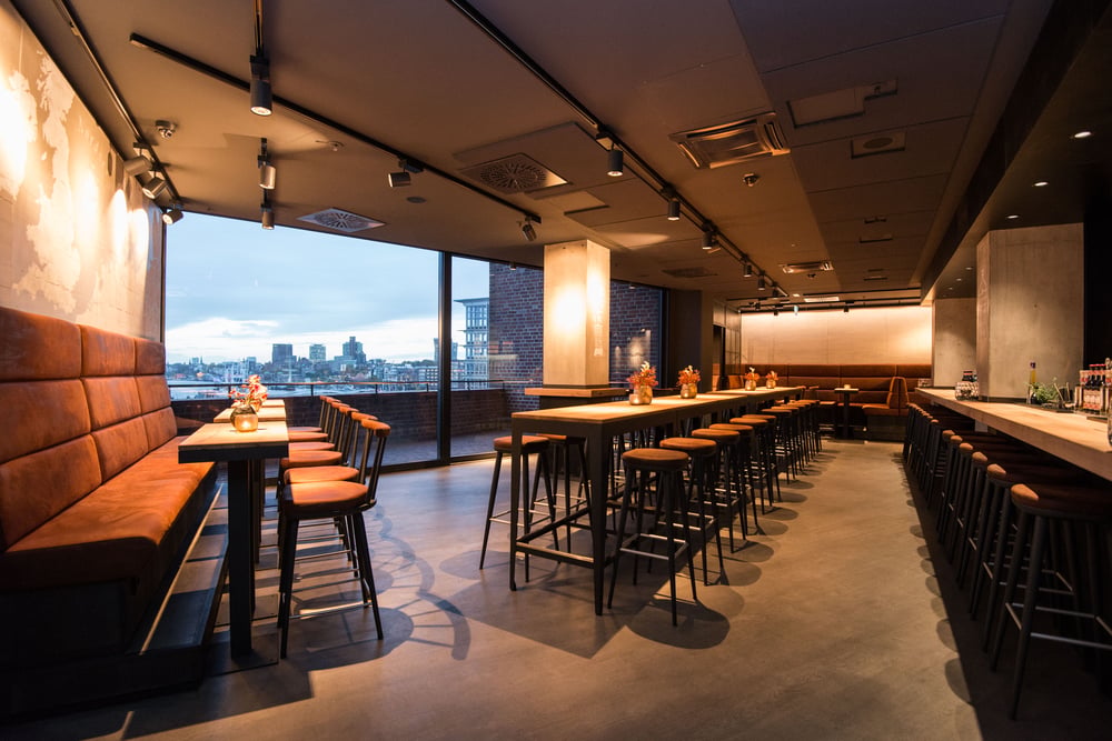 Störtebeker Elbphilharmonie, Hamburg, Barbereich des Restaurant „Beer&Dine“