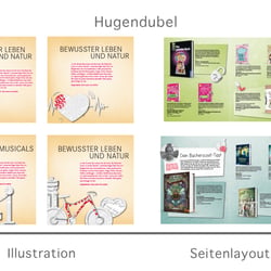 Kataloglayout und Illustration