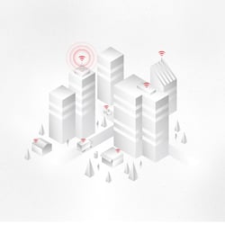 Isometrische Illustrationen für Hivemind zum Thema „IoT-Ecosystem“