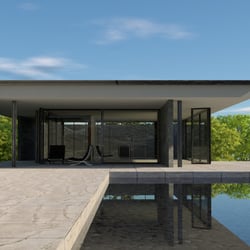 Architekturvisualisierung – German Pavillion von Mies van der Rohe