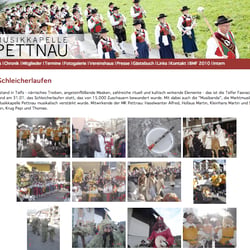 Musikkapelle Pettnau – CMS basierende Webseite