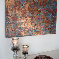Metall, Acryl auf Leinwand