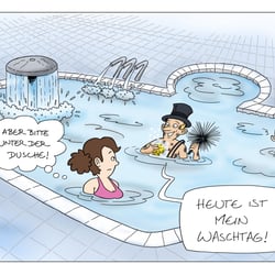 Saunaknigge für die Emser Therme für respektvolles Miteinander in der Sauna