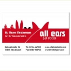 Layoutvorlage für eine Visitenkarte / Tierarztpraxis