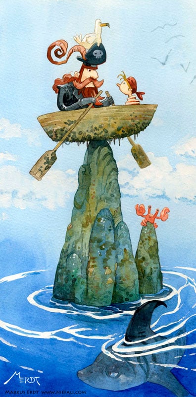 Pirat – Aquarell