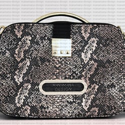 Akkord U 60 Radiohandtasche Schlange Kroko schwarz back