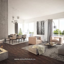 Immobilien-Visualisierung Wohnzimmer