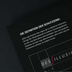 Logo-Schutzzone im Style Guide / Design Manual