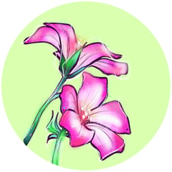 Tischfolierung: Blume #2
