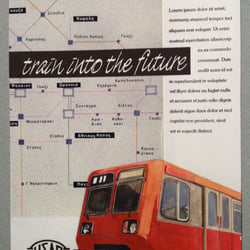 Ad 1/Train into the future, Aquarell
