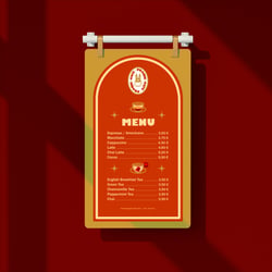 Design Menu & Icon for the Prague Cafe