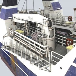 Fischtrawler, 3D Modell für Bavaria Film, Produktion „Wilde Wellen“, Cooperation mit Pixellusion GmbH, Full-CGI