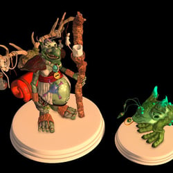 Character – Mystic troll and his little friend