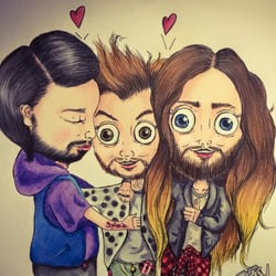 CARTOON mit Tusche und Polychromos