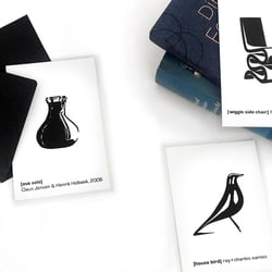PostkartenDesigner, Illustrationen von Designobjekten im Piktogrammstil