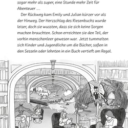 Illustration im TB „Gefangen im Riesenbuch“
