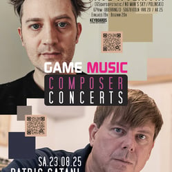 Posterdesign for our GAME MUSIC COMPOSER CONCERTS event-series