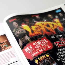 Anzeigengestaltung „Lordi“ (Drakkar)