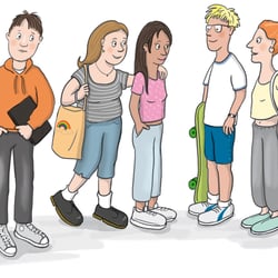 Gruppe Teenager