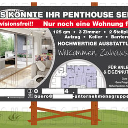 Bauschild, Bautafel für neubau Immobilien erstellen gestalten