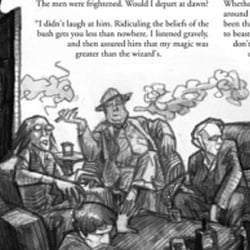 horror pulp Magazine | Tales From The Transdimensional Horror Express | „The Drone“ von Abraham Merritt | Layout