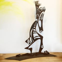 Watti Buchanan, rostiger Stahl, Höhe ca. 120 cm