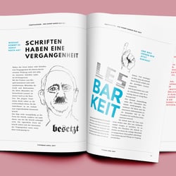 Layout eines Artikel über Schriftauswahl