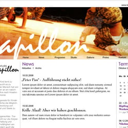 Logo, Geschäftsausstattung und Website für das Tanzstudio Papillon in Köln