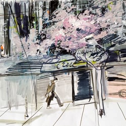 springtime, tuschezeichnung, 40 × 60 cm, 2016