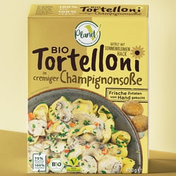 Planet V – Bio Tortelloni Champignon – Verpackungsdesign