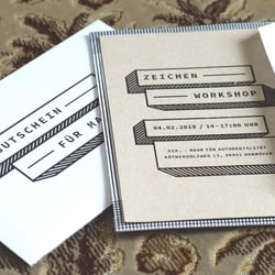 Flyer- und Gutscheingestaltung für meine Zeichenworkshops