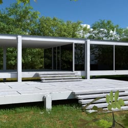 Architekturvisualisierung – Farnsworth House von Mies van der Rohe