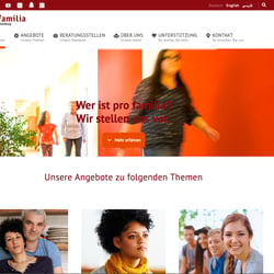 Corporate Website pro familia Hamburg e.V.