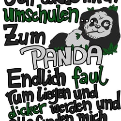 T-Shirt Design – Umschulung zum Panda
