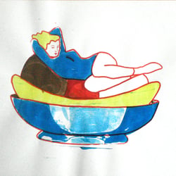 Frau auf Eis