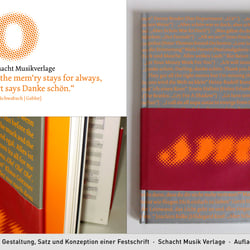 Editorial Design: Gestaltung, Satz und Konzeption einer Festschrift  · Schacht Musik Verlage  · 2011  ·  Auflage 1000