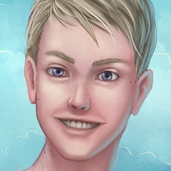 Portrait eines fiktiven Charakters