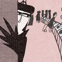 Filmstill für den Animationsfilm Der Kussdieb