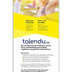 Rollup-Banner für Startup-Events