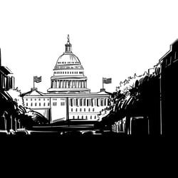 Illustration für Pro-Sieben-Clip über Washington