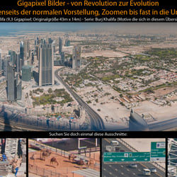 Sicht vom Burj Khalifa – 9,3 Gigapixel; Originalgröße 43m x 14m)