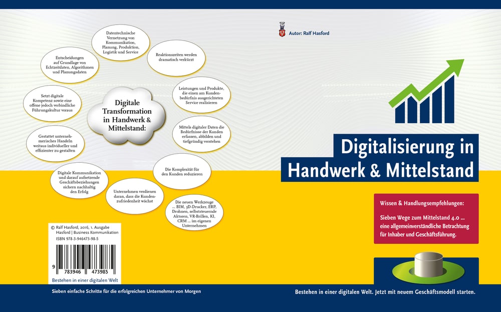 Titel meines Buches: Bestehen in einer digitalen Welt. Die sieben Wege zum Mittelstand 4.0