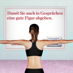 Plakat im Fitnessstudio // Stuttgarter Zeitung