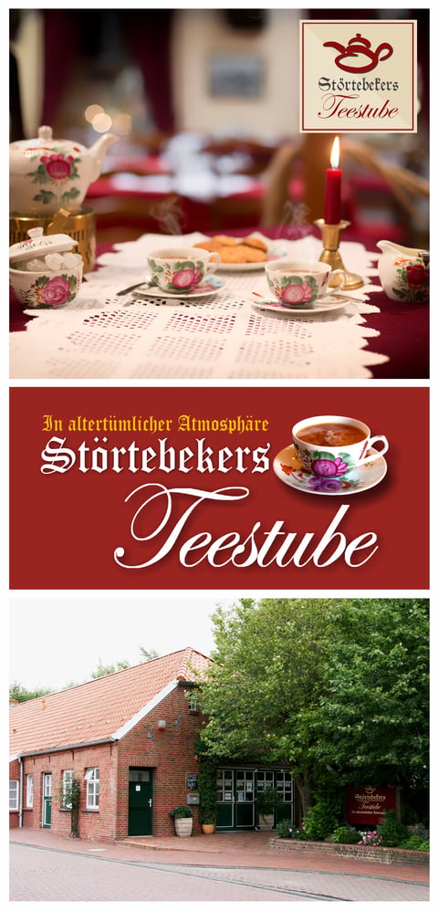 Störtebekers Teestube Imageflyer im Format DIN LANG