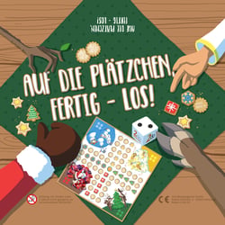 Illustration Spiel-Deckel, Mensch ärgere dich nicht, Weihnachten