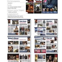 verschiedene Kundenzeitschriften für Videotheken-Ketten